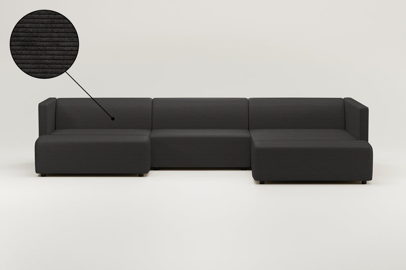 Modulares Sofa Paula U-Form / Wohnlandschaft mit Schlaffunktion