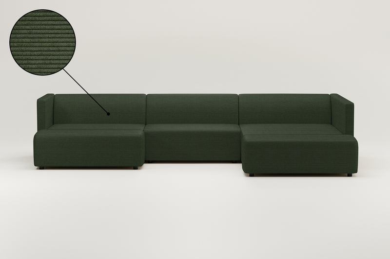 Modulares Sofa Paula U-Form / Wohnlandschaft mit Schlaffunktion