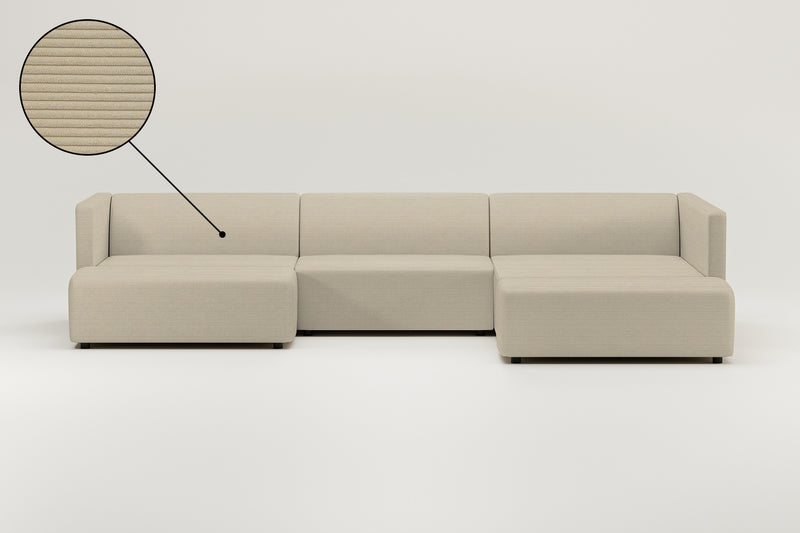 Modulares Sofa Paula U-Form / Wohnlandschaft mit Schlaffunktion