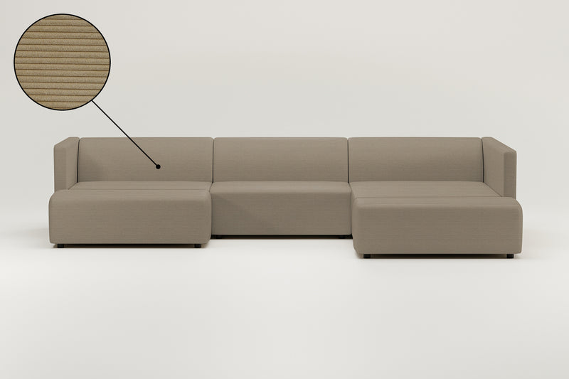 Modulares Sofa Paula U-Form / Wohnlandschaft mit Schlaffunktion