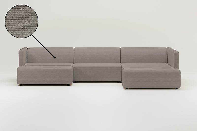 Modulares Sofa Paula U-Form / Wohnlandschaft mit Schlaffunktion