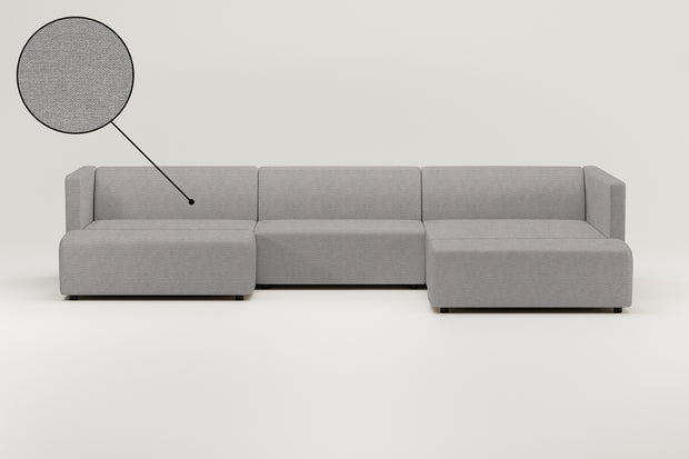 Stoffen bekleding - Modulaire bank Paula U-vorm / woongedeelte