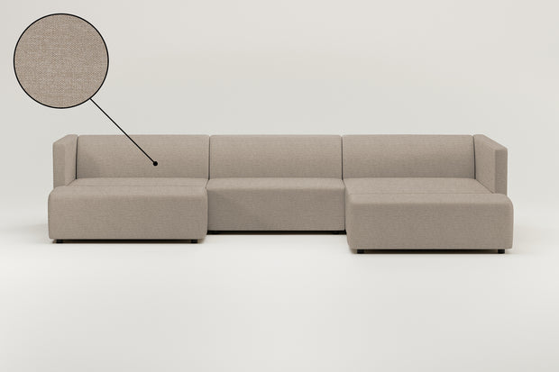 Stoffen bekleding - Modulaire bank Paula U-vorm / woongedeelte