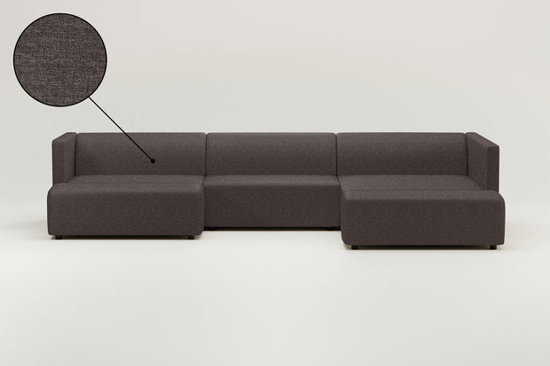 Stoffen bekleding - Modulaire bank Paula U-vorm / woongedeelte