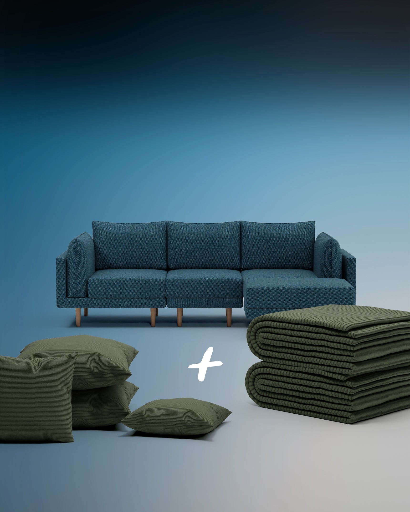 Modular Sofa Donna 4-seater with sleeping function 3 in 1 Set