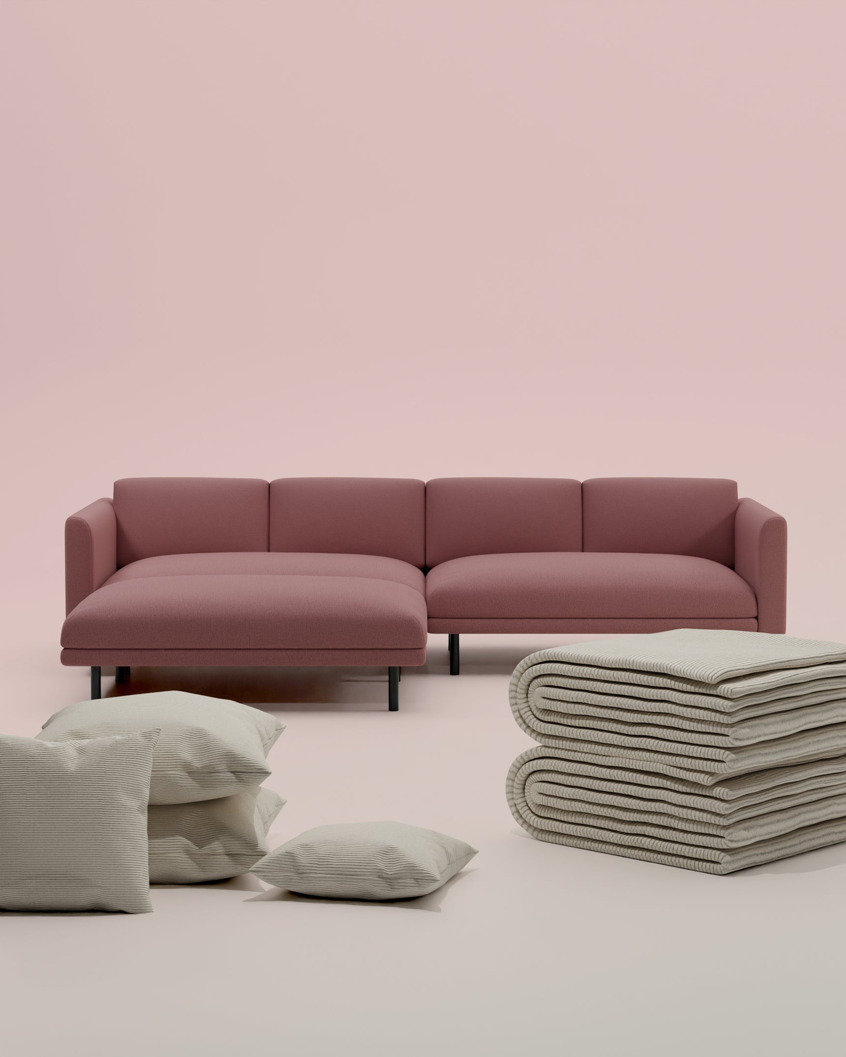 3 in 1 Set Modulaire bank Aera 3-zits met voetenbank