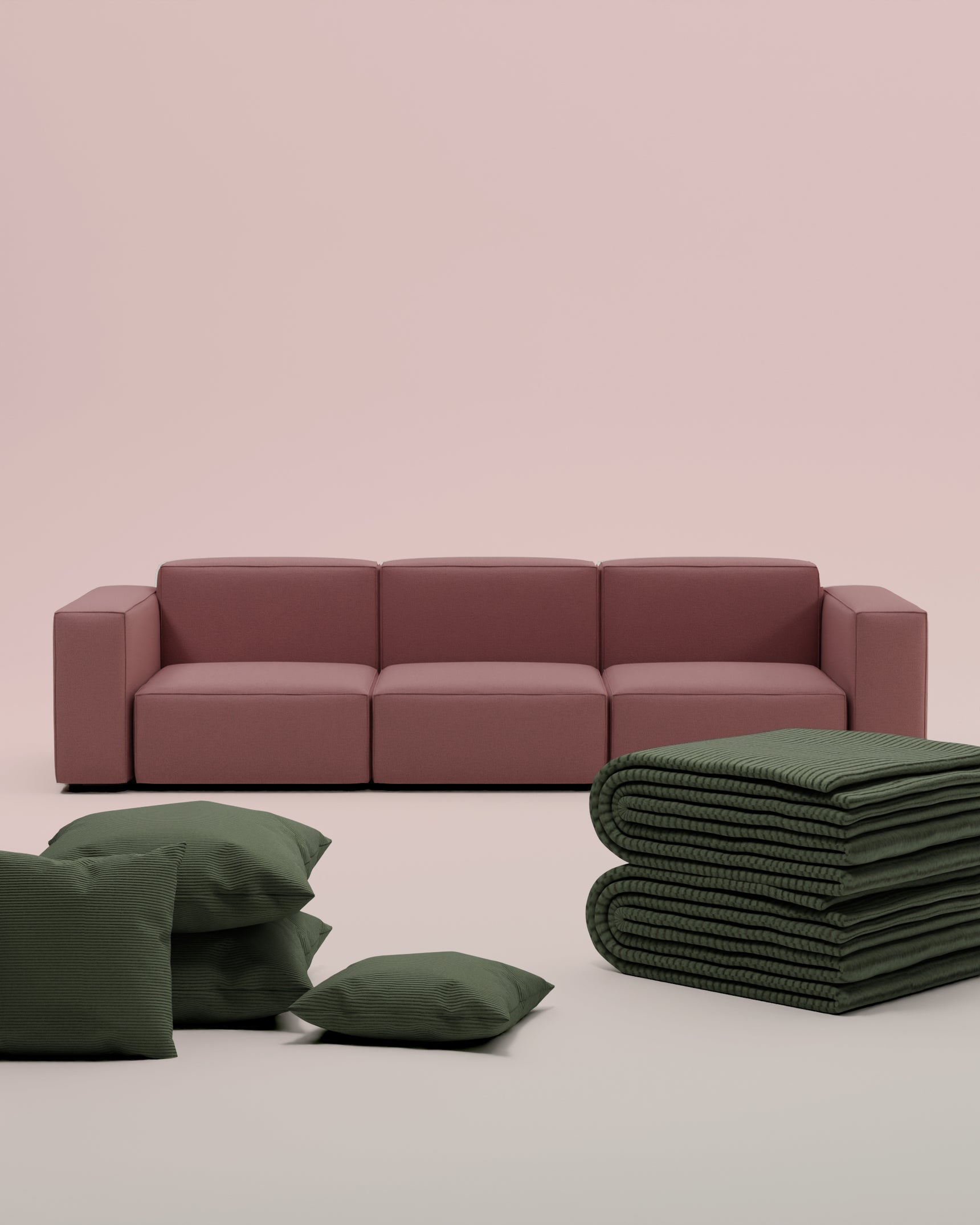 3 in 1 set Modulaire bank Harvey 4-zits met slaapfunctie