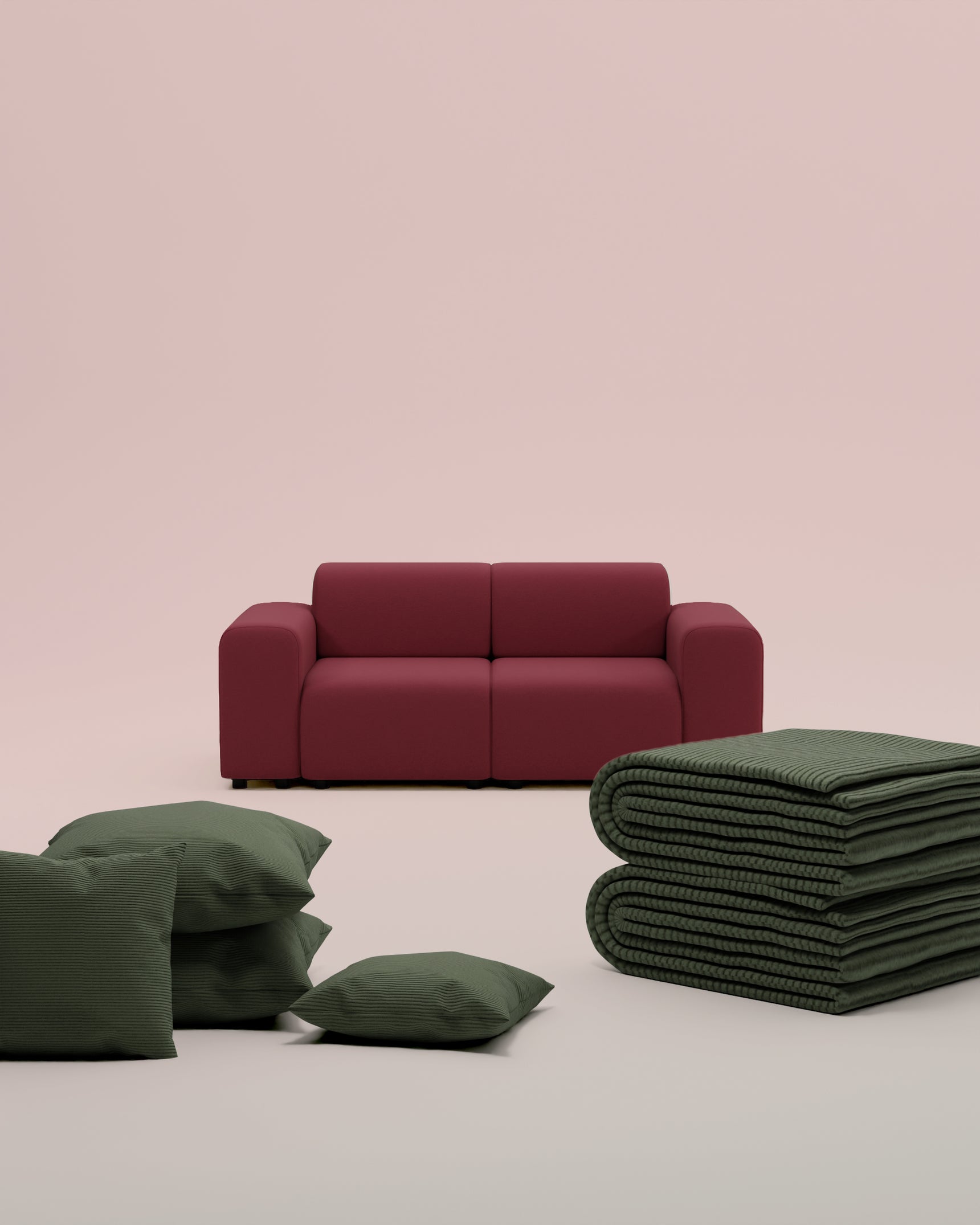 3 in 1 set Modulaire bank Nina 2-zits met slaapfunctie