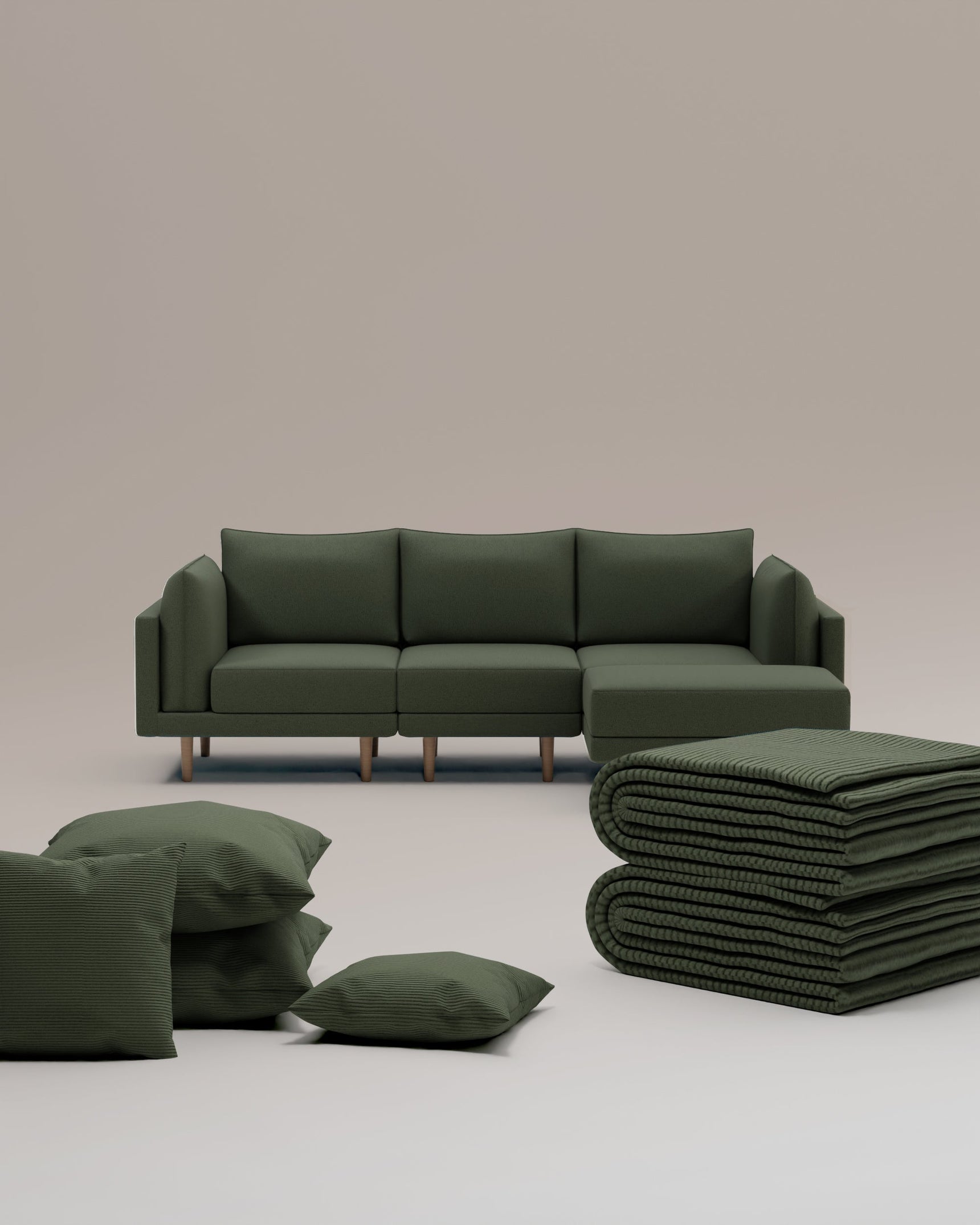 3 in 1 set Modular Sofa Donna 4-seater with sleeping function