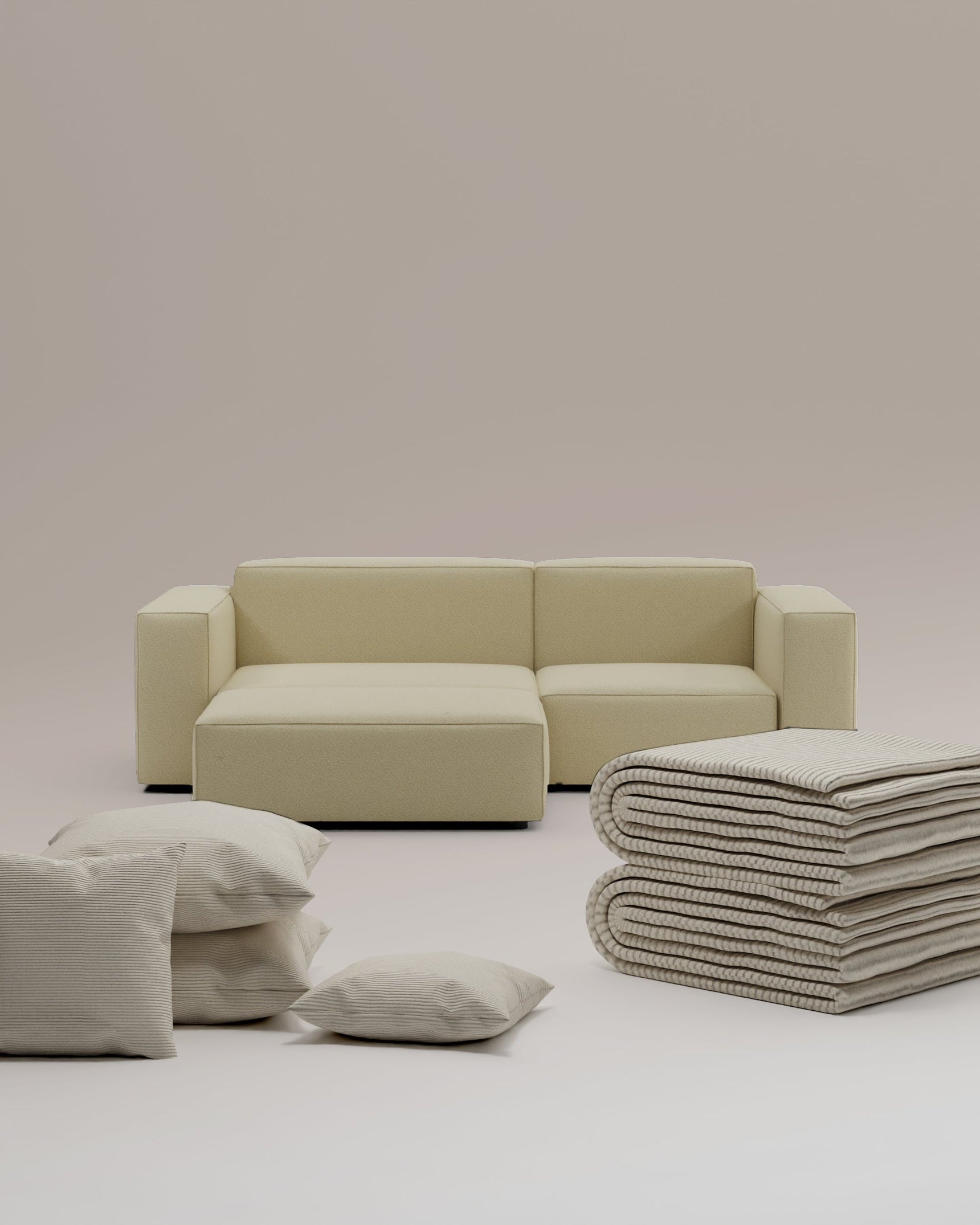 3 in 1 set Modular corner sofa Harvey 4-seater with sleeping function
