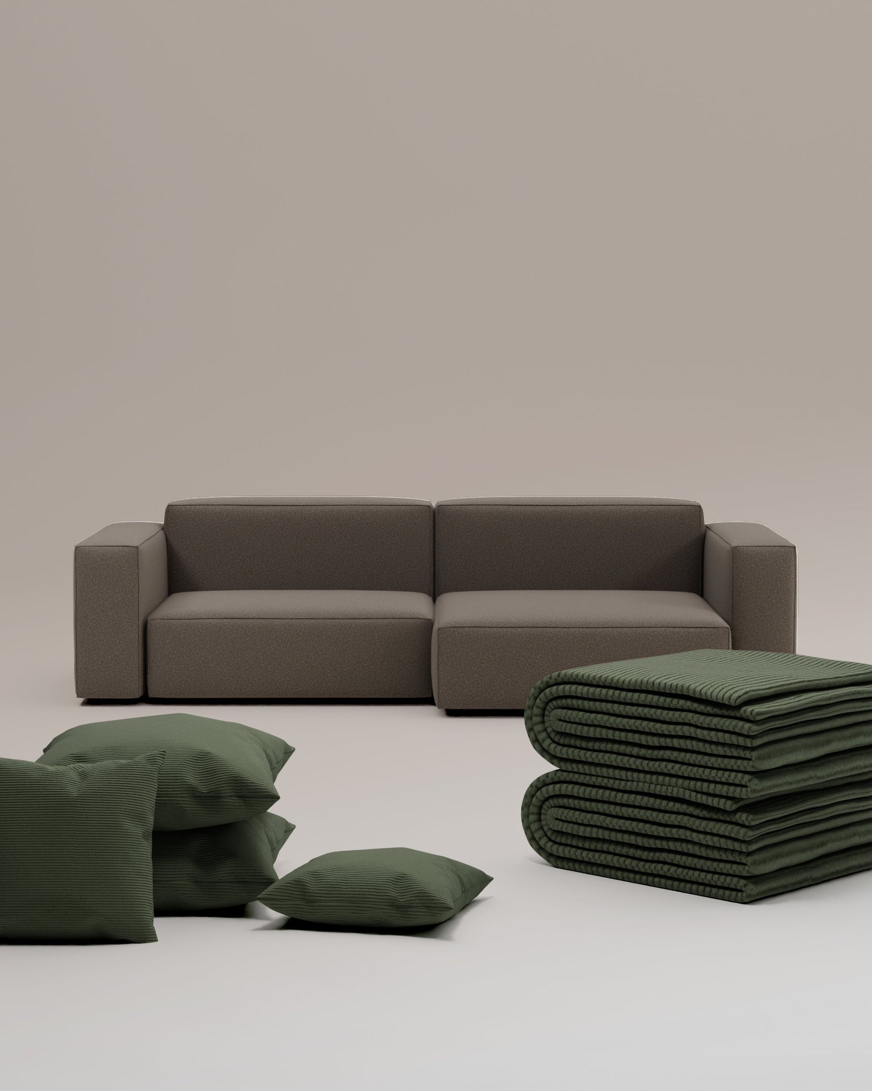 3 in 1 set Modular corner sofa Harvey 3-seater with sleeping function