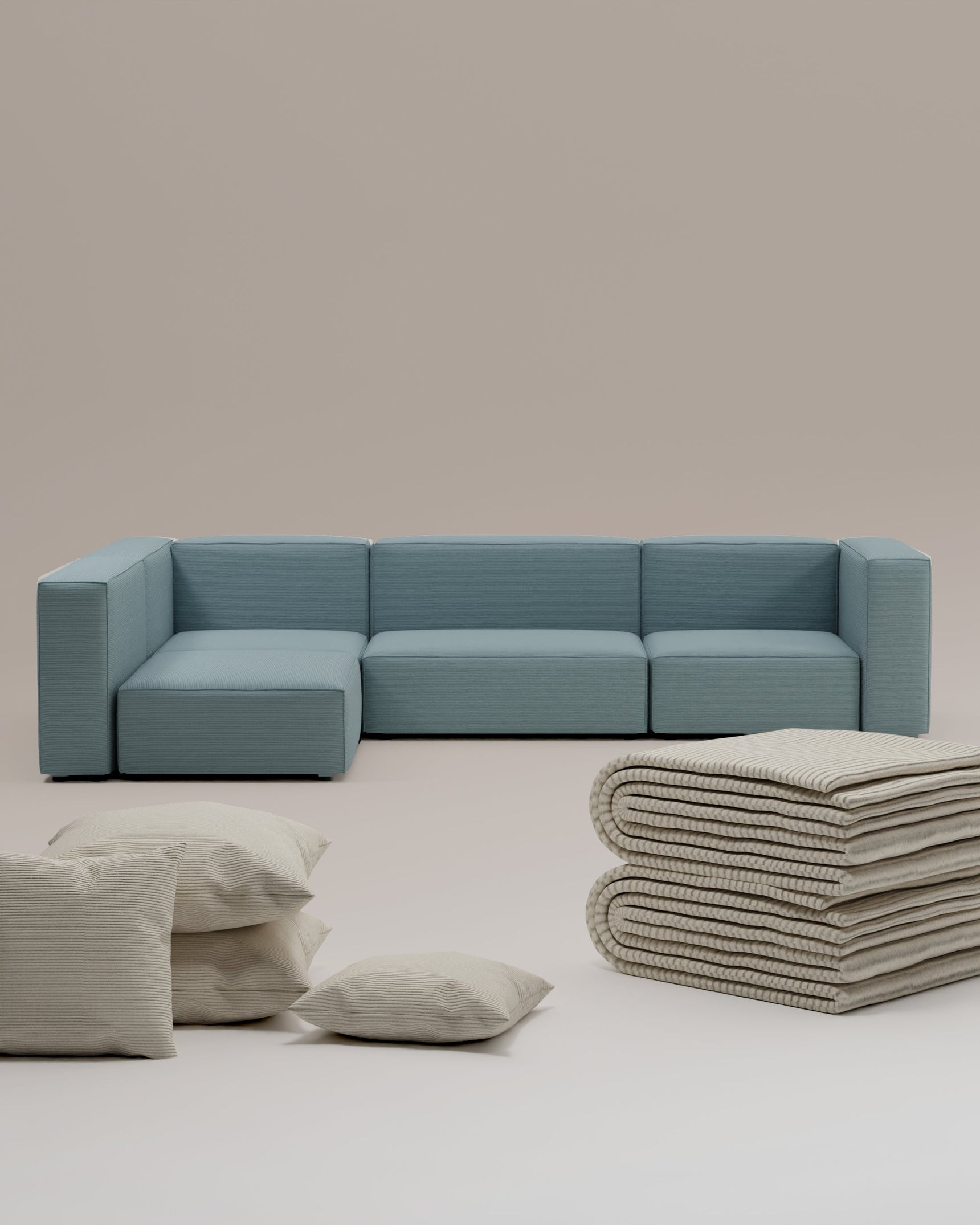3 in 1 set Modular corner sofa Harvey XL with sleeping function