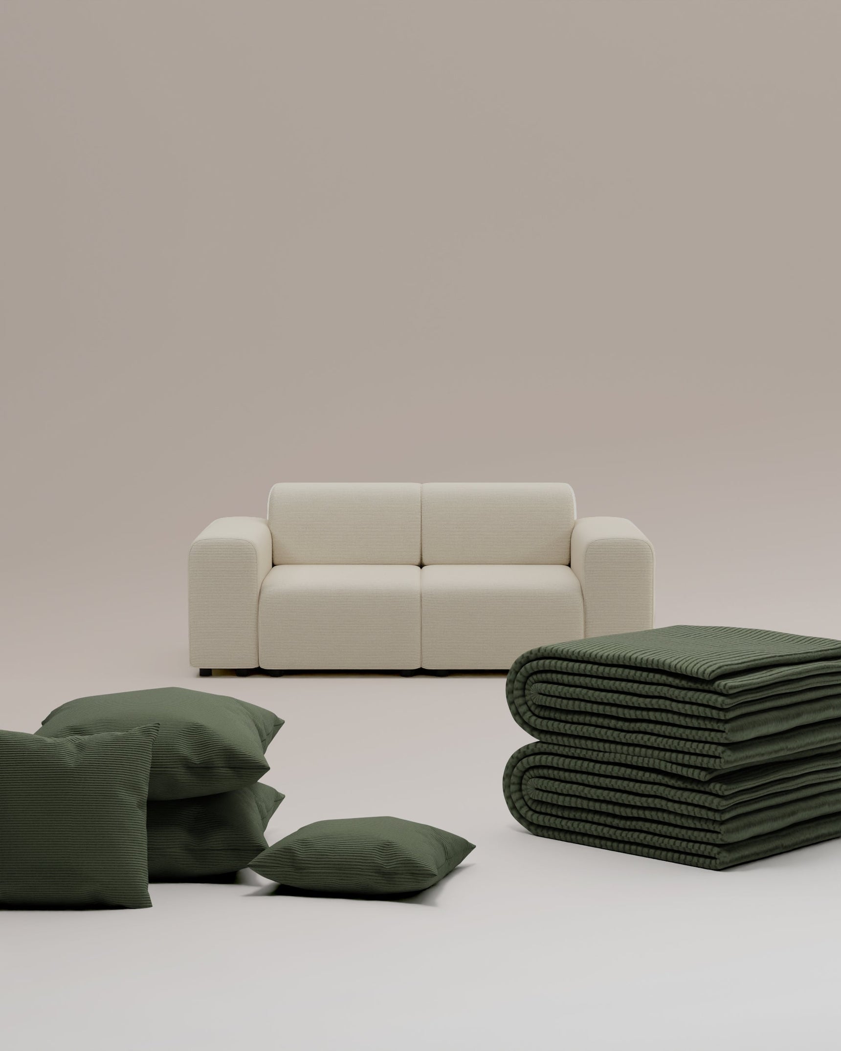 3 in 1 set Modular Sofa Nina 2-seater with sleeping function