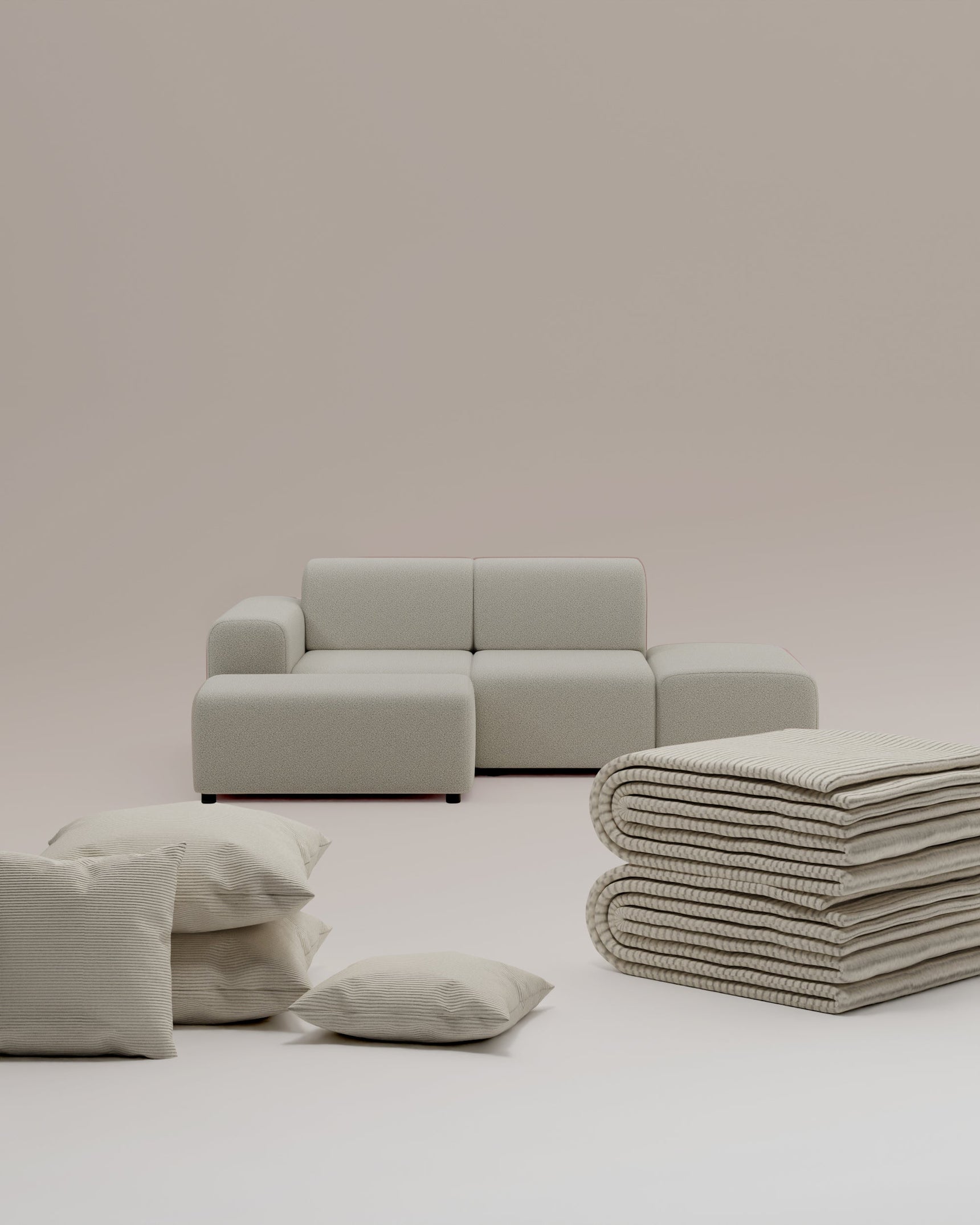 3 in 1 set Dutch Modular corner sofa Nina 4-seater with sleeping function