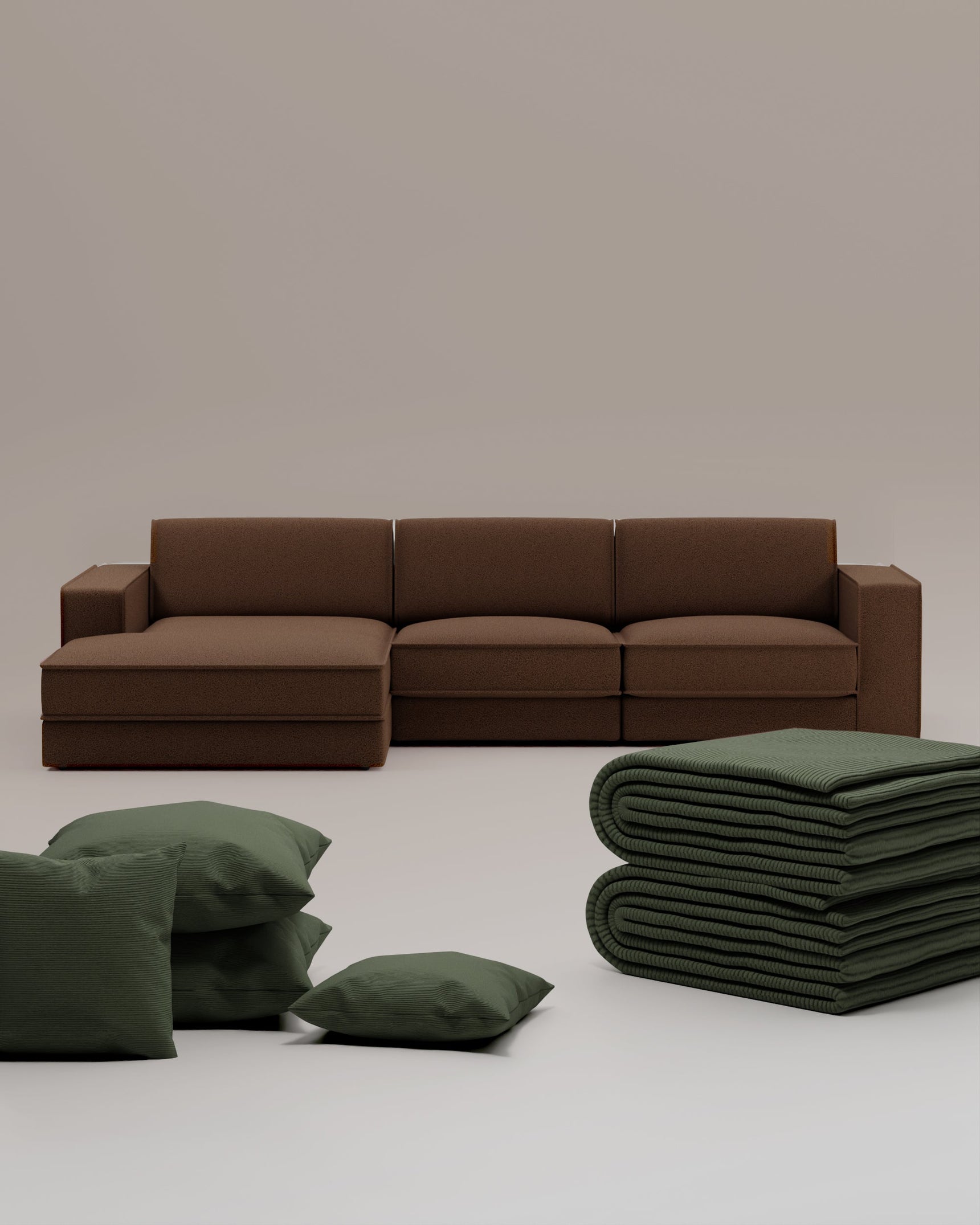 3 in 1 Set Modular Sofa Terra L 4-seater with sleeping function