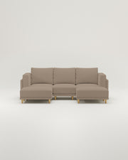 Modulares Sofa Donna U-Form mit Schlaffunktion - Stoff Nova