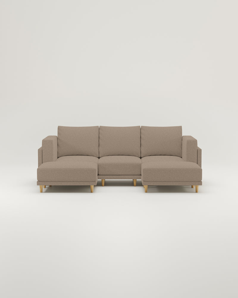 Modulares Sofa Donna U-Form mit Schlaffunktion - Stoff Nova