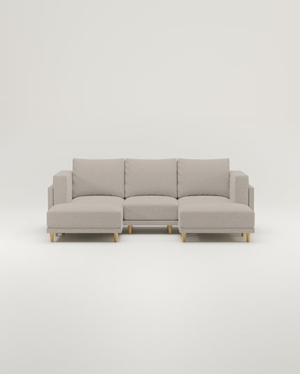 Modulares Sofa Donna U-Form mit Schlaffunktion - Stoff Nova