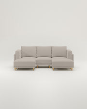 Modulares Sofa Donna U-Form mit Schlaffunktion - Stoff Nova
