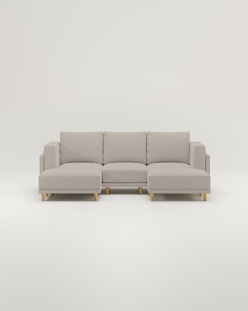 Modulares Sofa Donna U-Form mit Schlaffunktion - Stoff Nova
