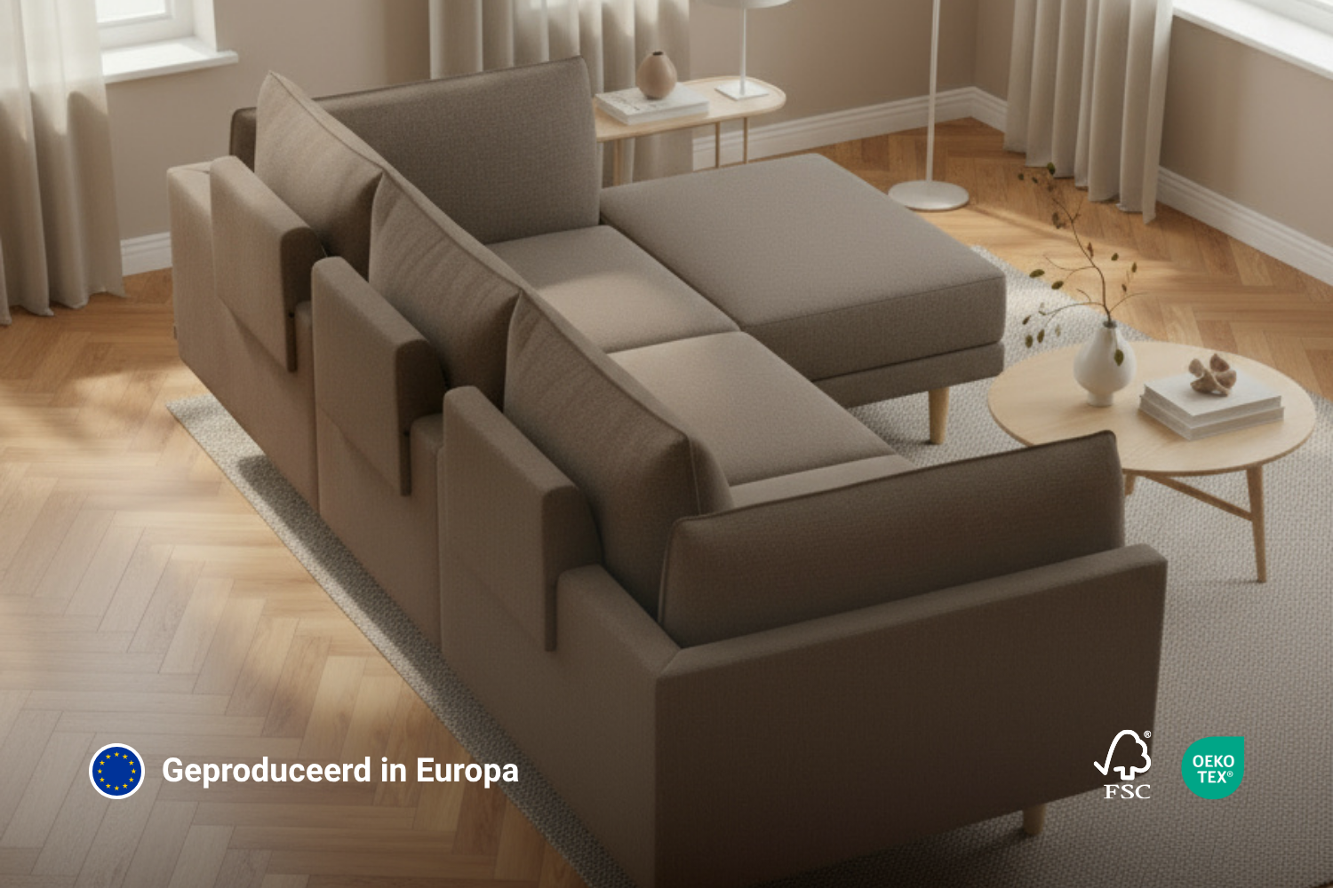 Modulaire sofa Donna 4-zits met slaapfunctie
