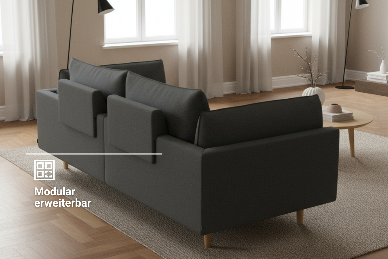 Modulaire bank donna xs met slaapfunctie