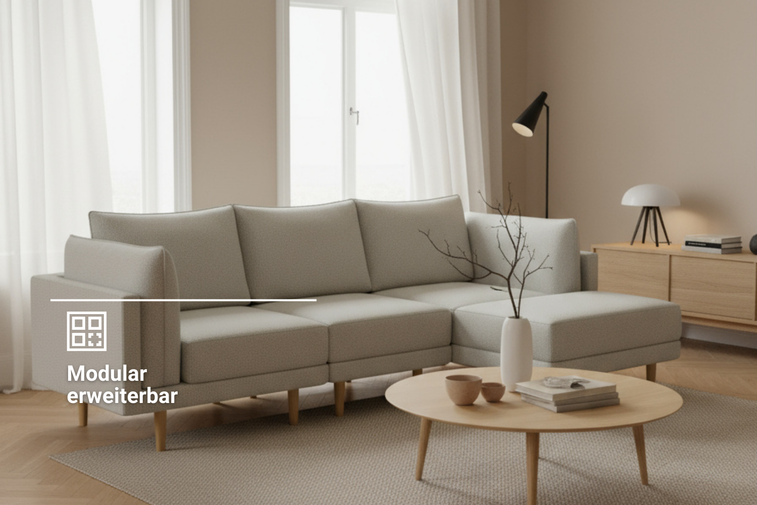 Modulaire bank donna xs met slaapfunctie