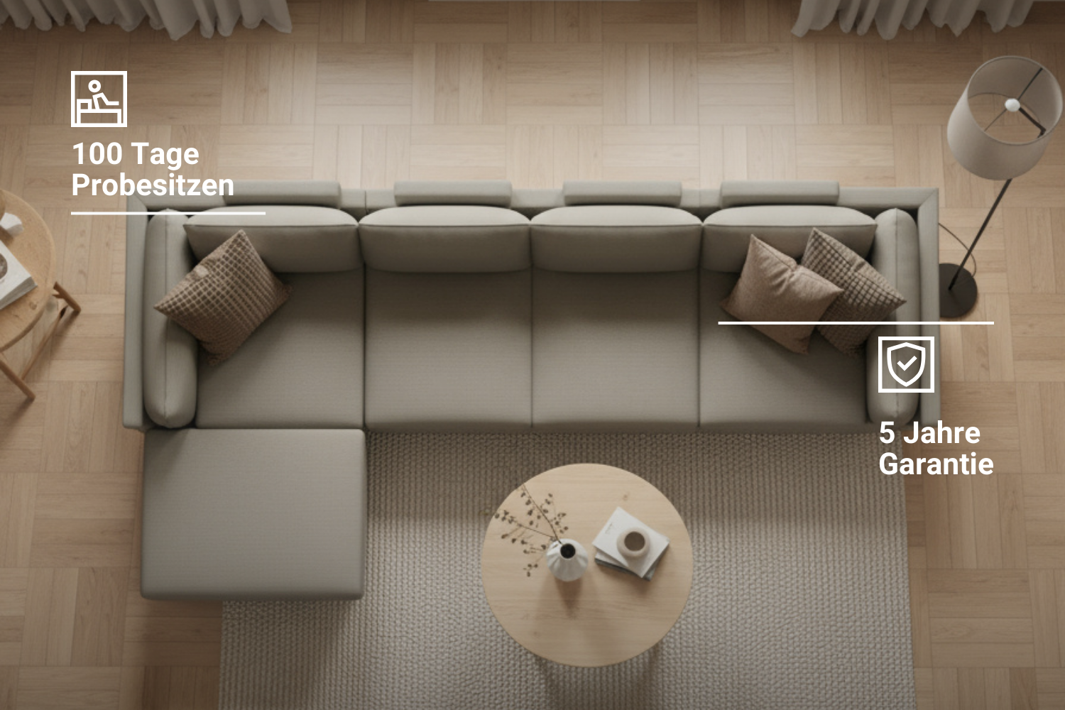Modulaire bank donna xs met slaapfunctie