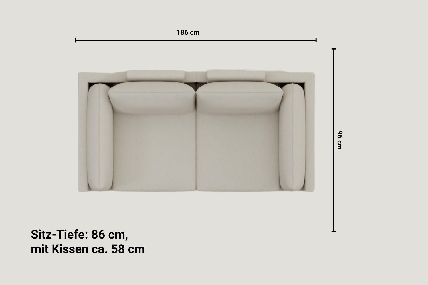 Modulaire bank donna xs met slaapfunctie
