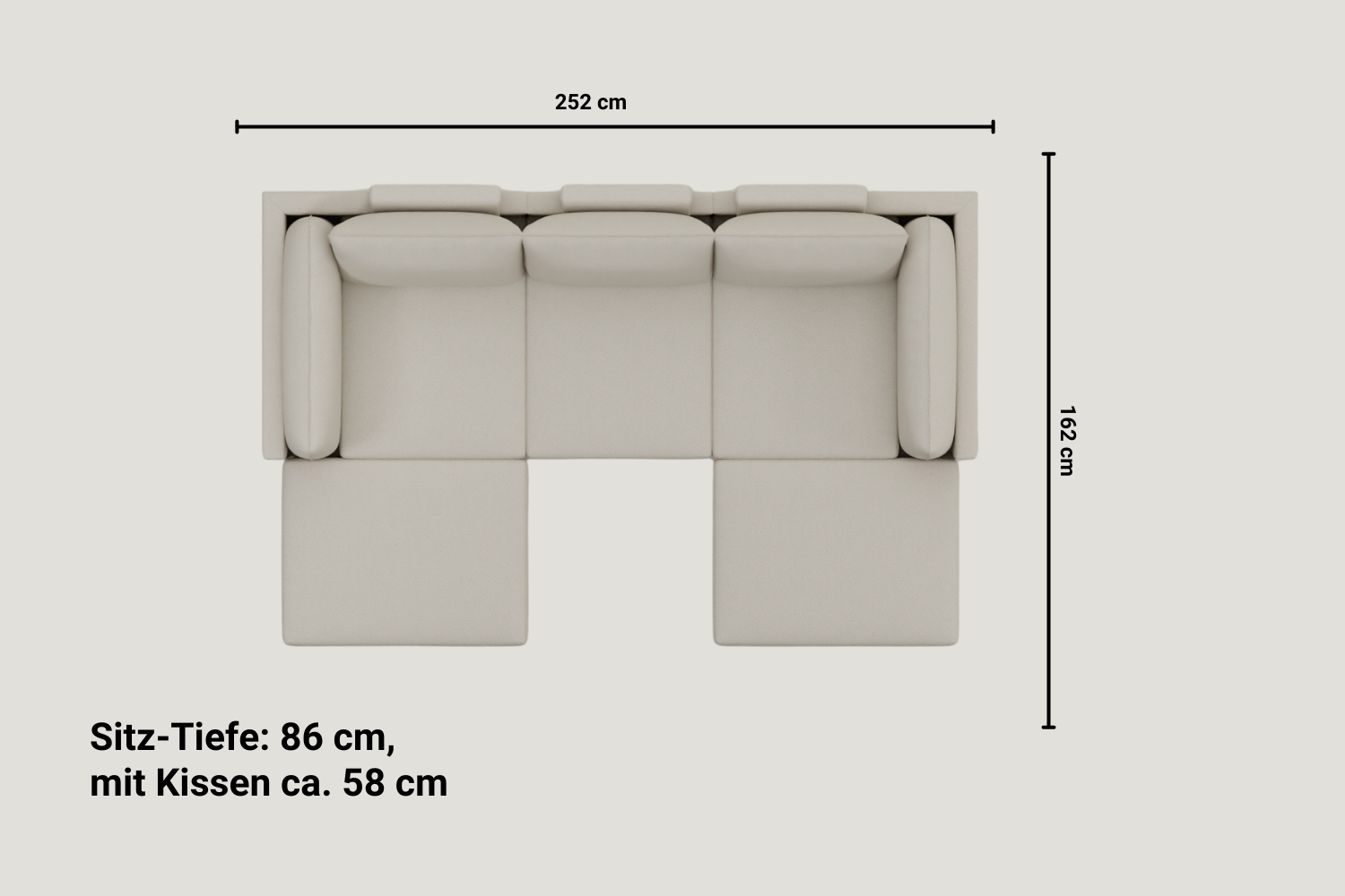 Modulaire bank donna xs met slaapfunctie