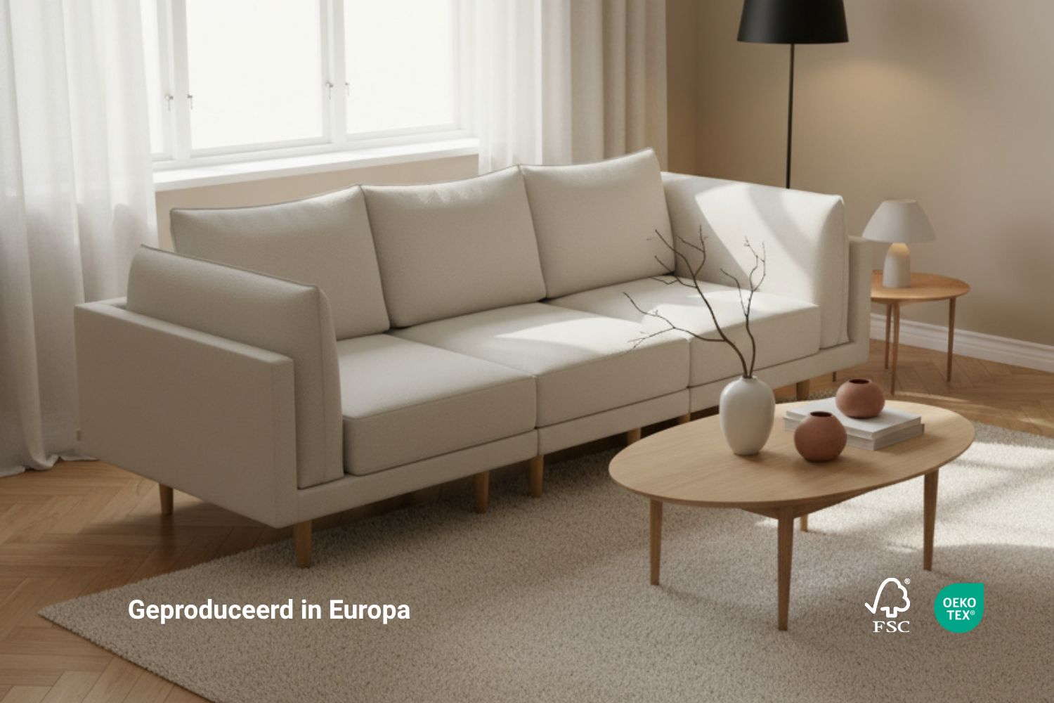 Modulaire sofa Donna 3-zits met slaapfunctie