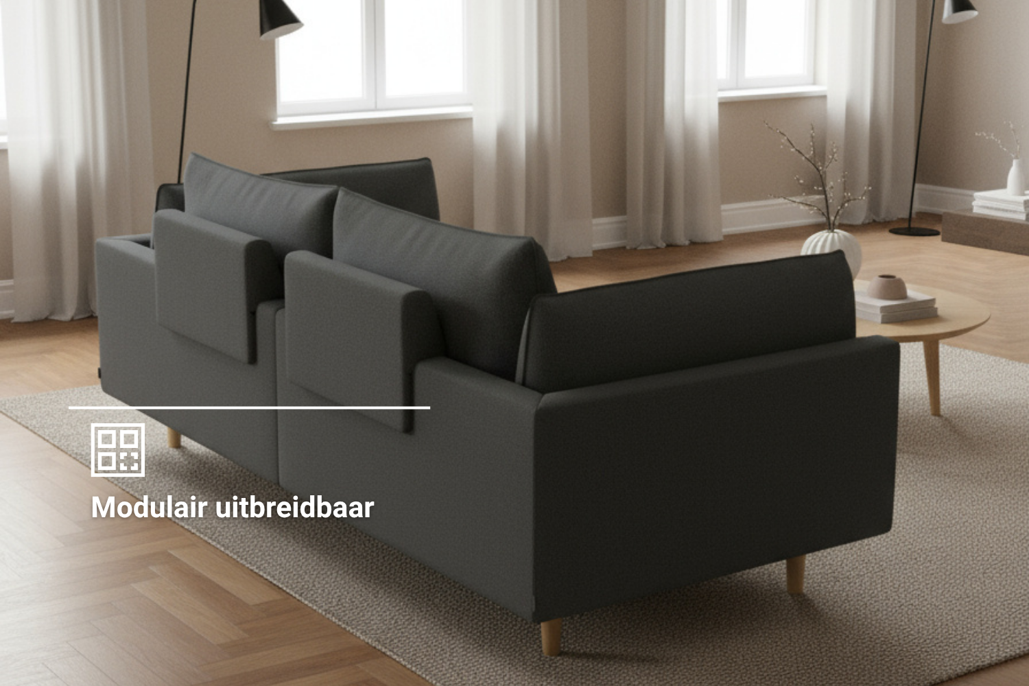 Modulaire sofa Donna 2-zits met slaapfunctie