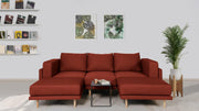 Modulares Sofa Donna U mit Schlaffunktion - Stoff Nova