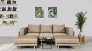 Modulares Sofa Donna U mit Schlaffunktion - Stoff Nova