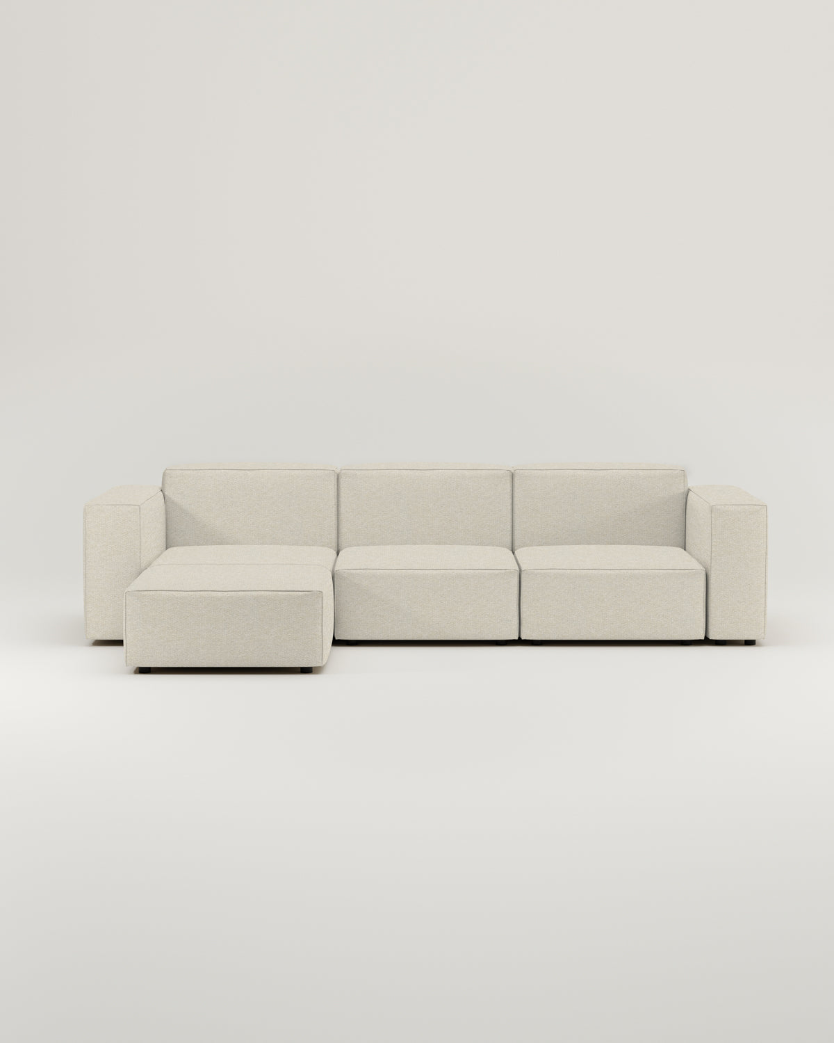 Stoffen bekleding - Harvey 4-zits modulaire bank met poef