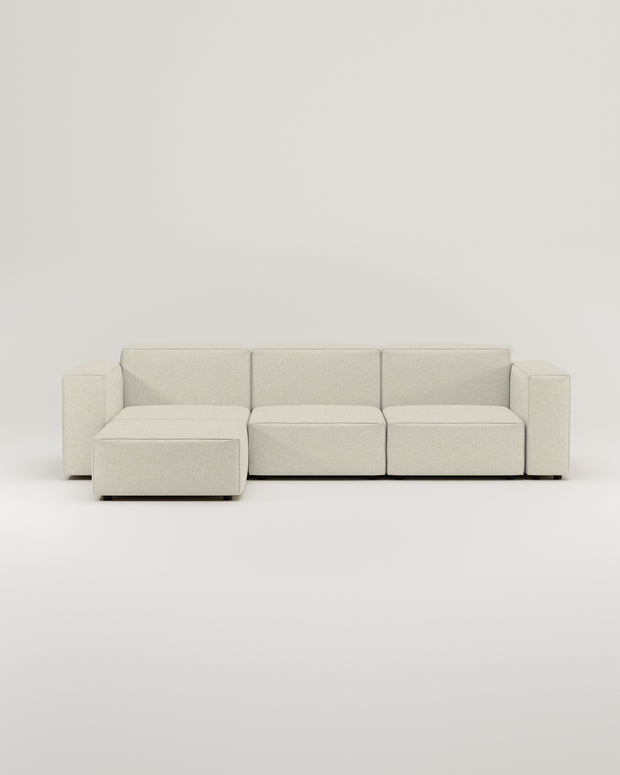 Stoffen bekleding - Harvey 4-zits modulaire bank met poef