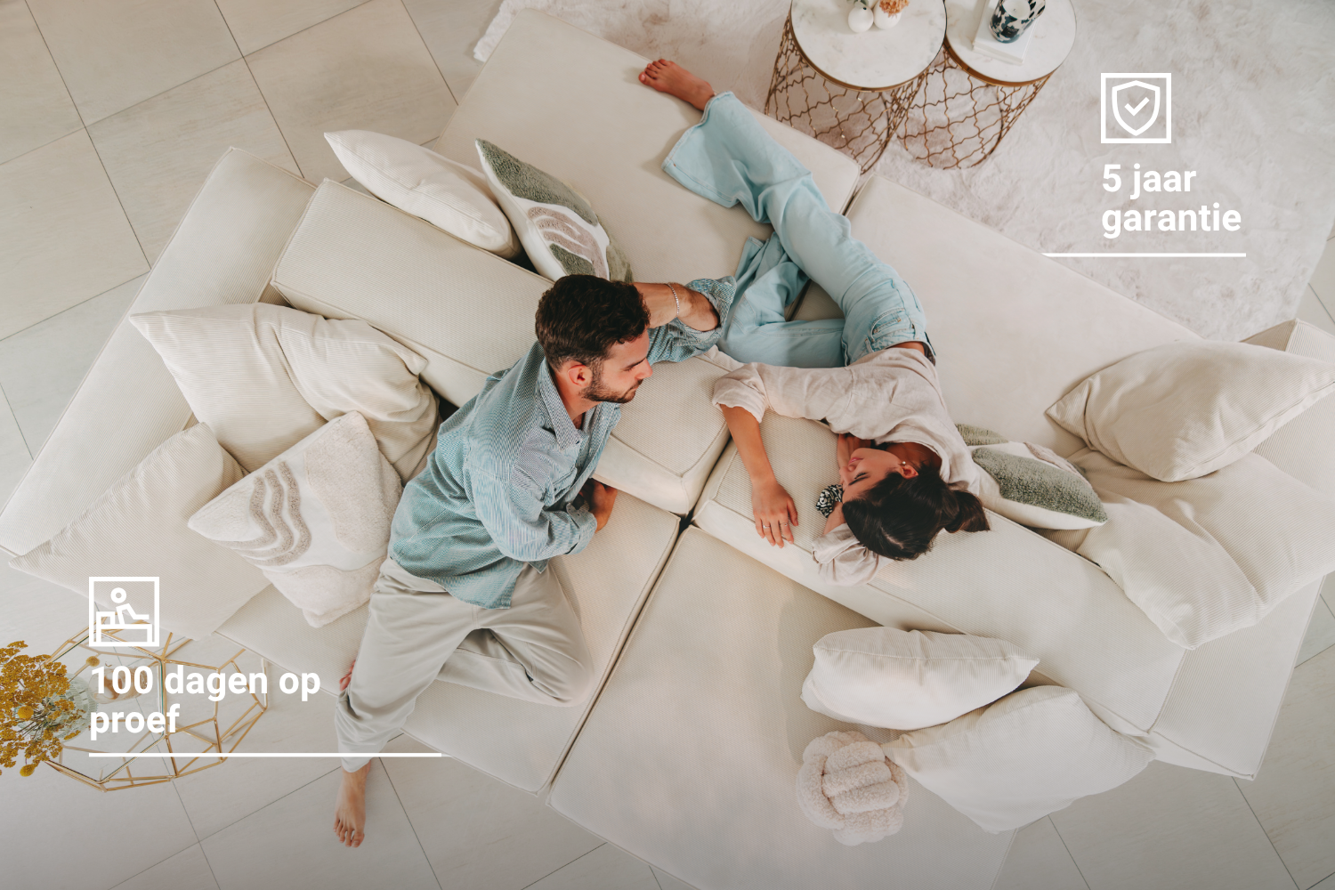 Modulaire sofa Harvey 4-zits met slaapfunctie