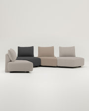 Modulares Sofa Katrina mit Schlaffunktion - Stoff Nova