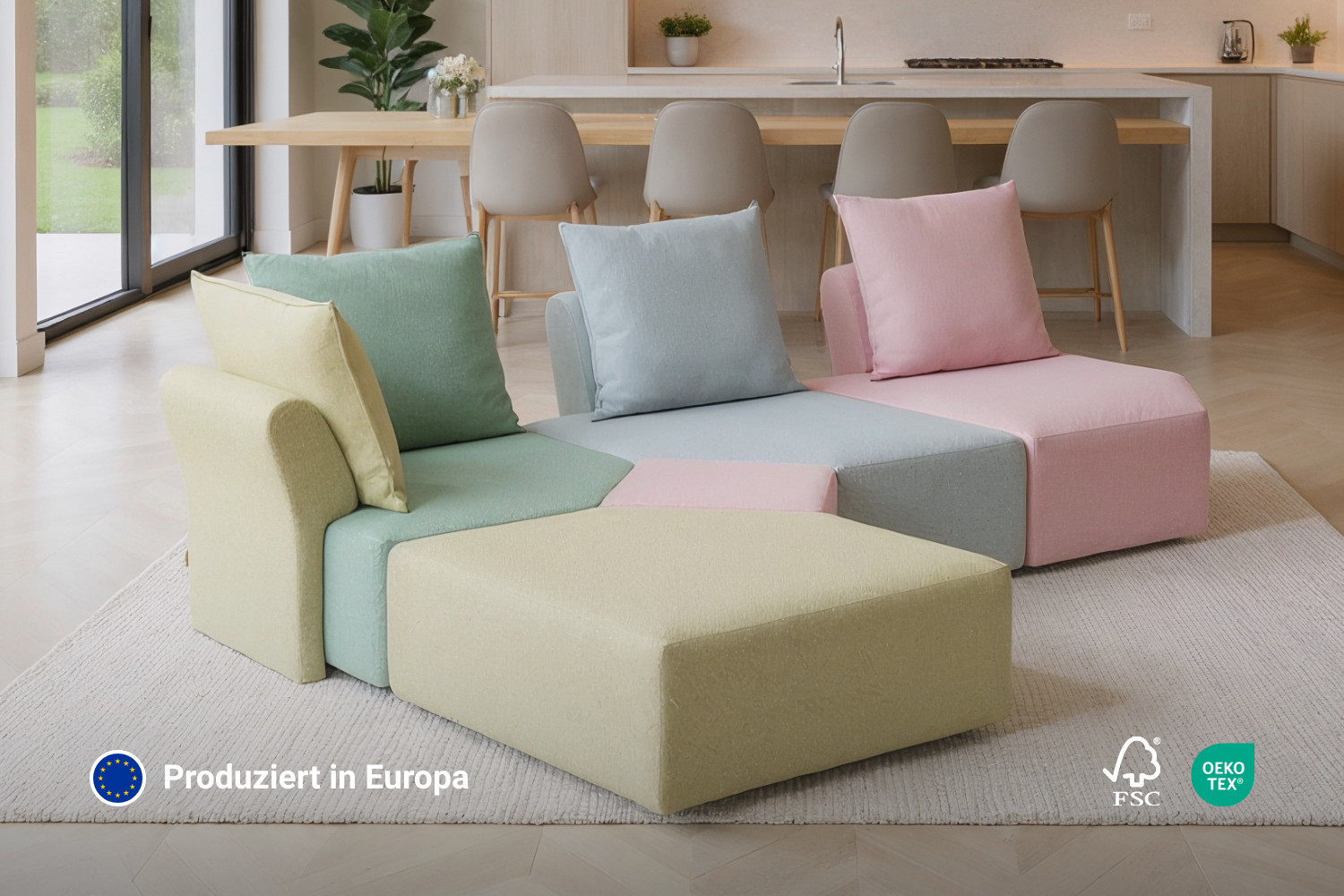 Katrina 2.0 modulaire bank met slaapfunctie