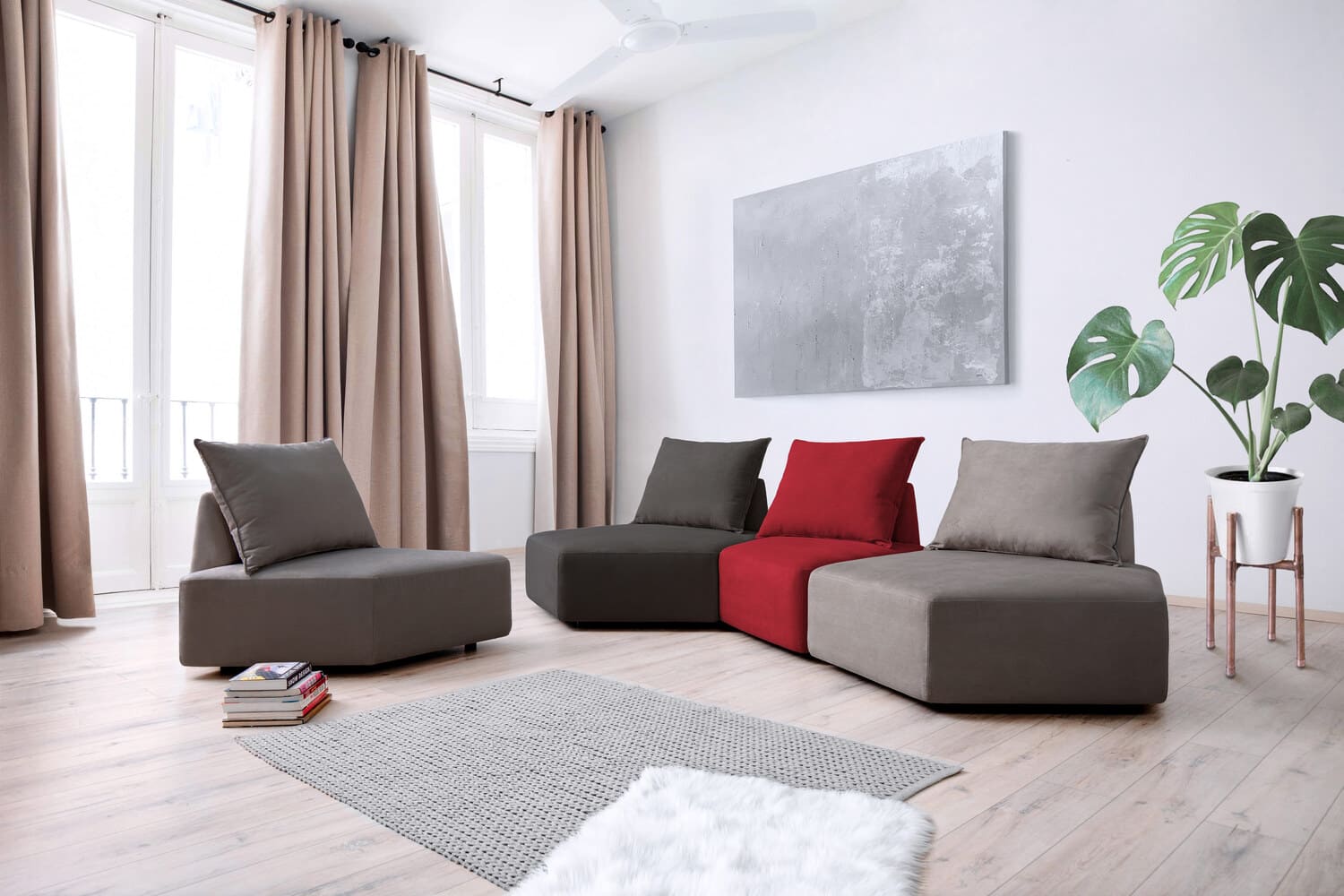 Outlet - Modulares Sofa Katrina mit Schlaffunktion - Showroom Frankfurt
