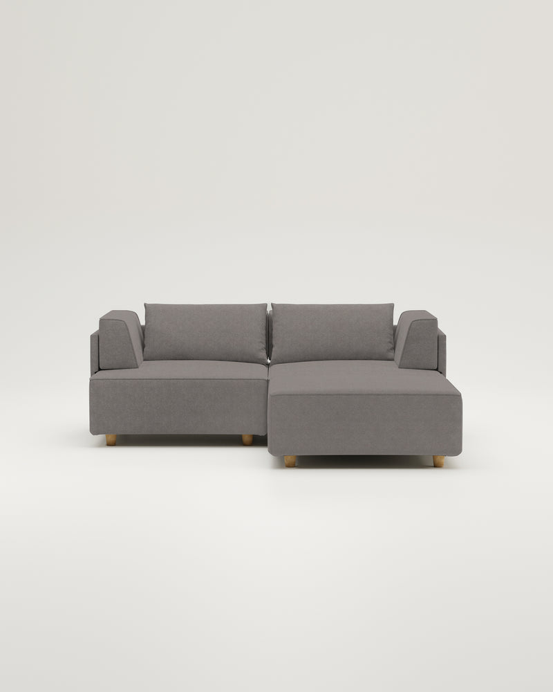Modulares Sofa Louis 2-Sitzer mit Hocker und Schlaffunktion