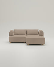 Modulares Sofa Louis 2-Sitzer mit Hocker und Schlaffunktion - Stoff Nova