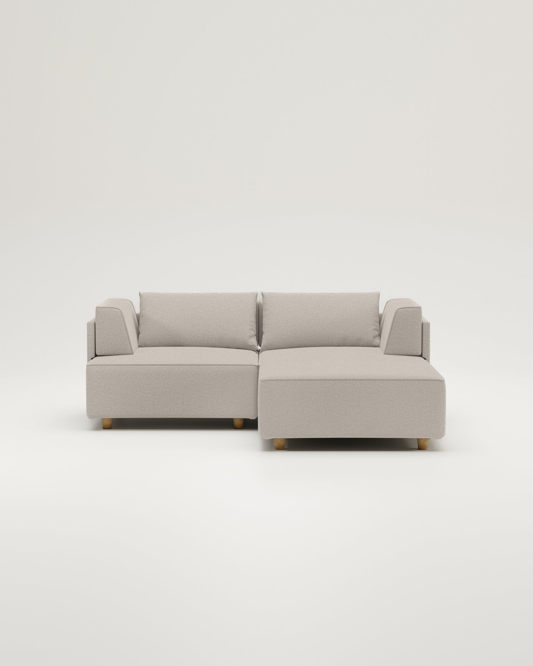 Modulares Sofa Louis 2-Sitzer mit Hocker und Schlaffunktion - Stoff Nova