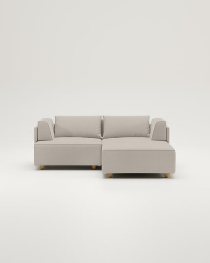 Modulares Sofa Louis 2-Sitzer mit Hocker und Schlaffunktion - Stoff Nova