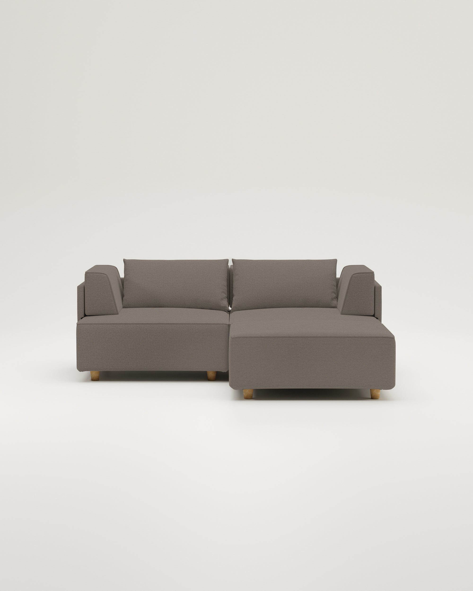Modulares Sofa Louis 2-Sitzer mit Hocker und Schlaffunktion