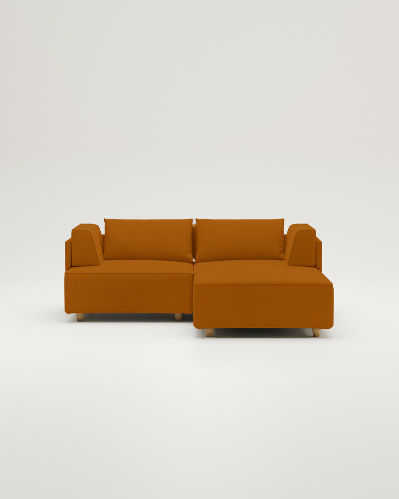 Modulares Sofa Louis 2-Sitzer mit Hocker und Schlaffunktion