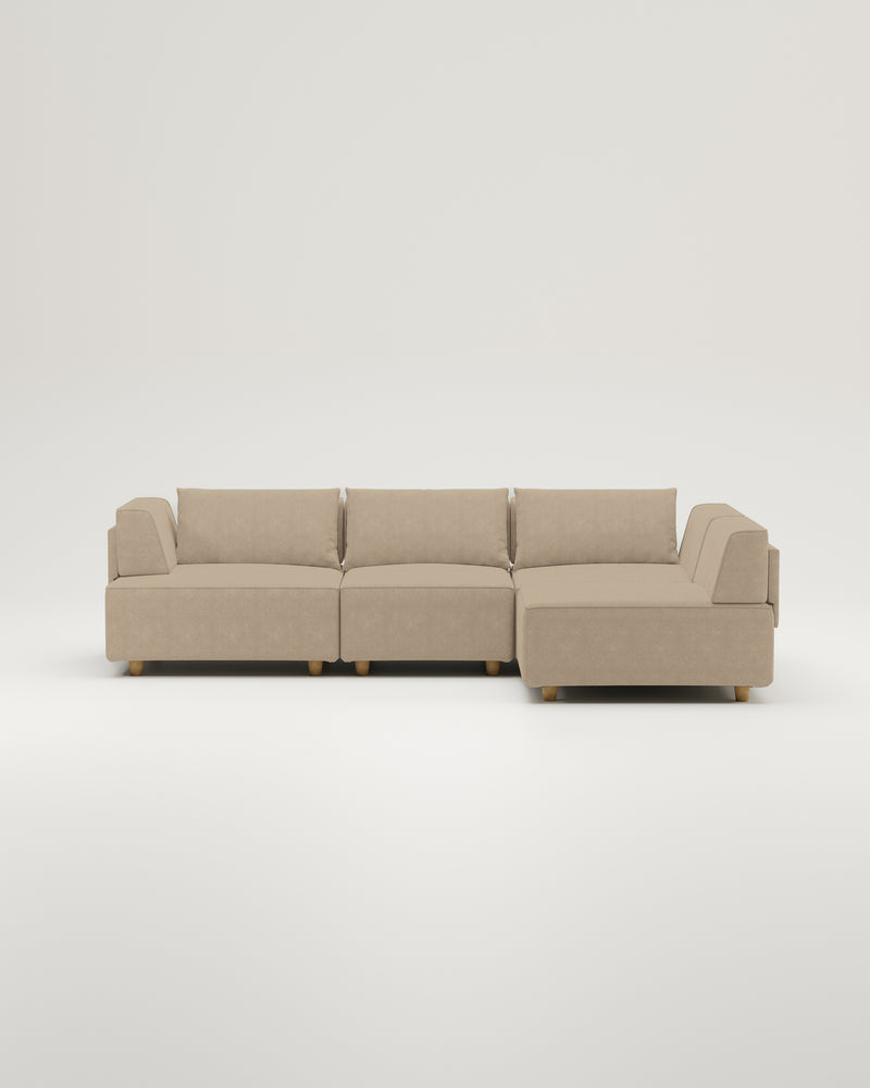 Modulares Sofa Louis 4-Sitzer mit Schlaffunktion
