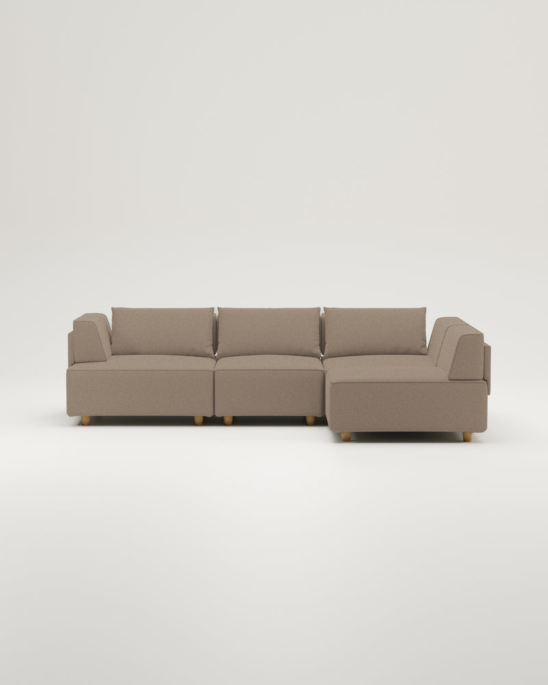Modulares Sofa Louis 4-Sitzer mit Schlaffunktion - Stoff Nova