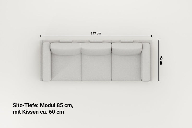 Modulaire bank donna s met slaapfunctie - stof nova