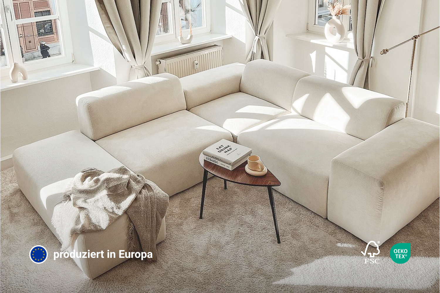 Nina 2-zits modulaire sofa met slaapfunctie